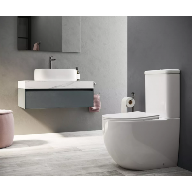 Унитаз напольный Ceramicanova Mia (CN1801-B) безободковый с сидением микролифт 6