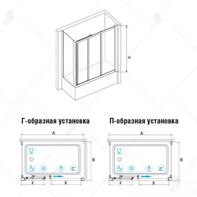 Шторка для ванной RGW Screens SC-81 (170х75) 1