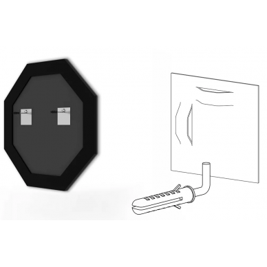 Зеркало Evoform Octagon (BY 3676) в багетной раме, чеканка белая (48,2х48,2 см) 3