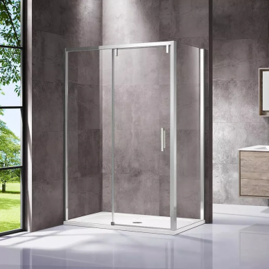 Душевой уголок Vincea Lugano (VSR-1L9012CL) 120х90х190 см, профиль хром/стекло прозрачное 5