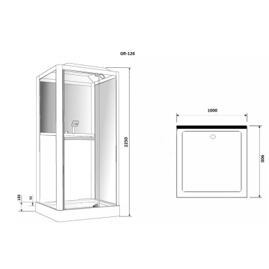 Душевая кабина Grossman (GR-126) 100х90х225 5