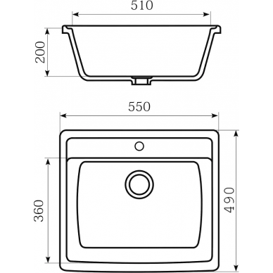 Мойка кухонная Mixline ML-GM15	(525107) белый 5