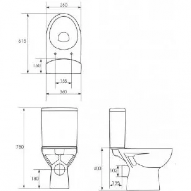 Бачок Cersanit  Parva (S-ZB-PARVA) 1