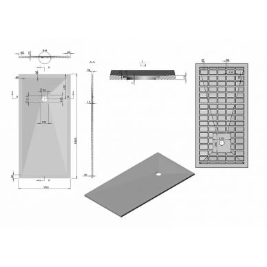 Поддон для душа Vincea (VST-4SR9018W) 180x90 см, белый матовый 5