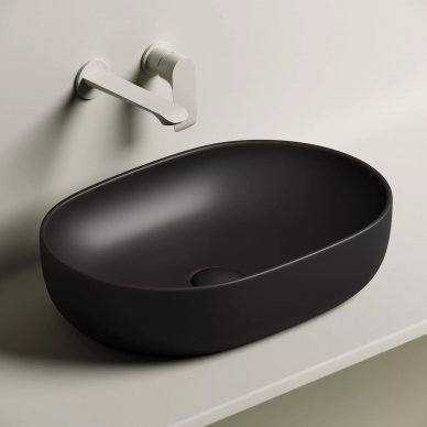 Раковина накладная Ceramicanova Element (CN6047MB) (60x41.5 см) (черный матовый) 5