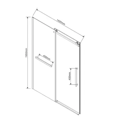 Душевая дверь Vincea Como Soft (VDS-1CS140CL) 140x195 см, профиль хром/стекло прозрачное 10
