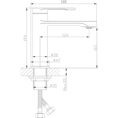 Смеситель для раковины Orange Vesper (M10-021b), черный матовый 5