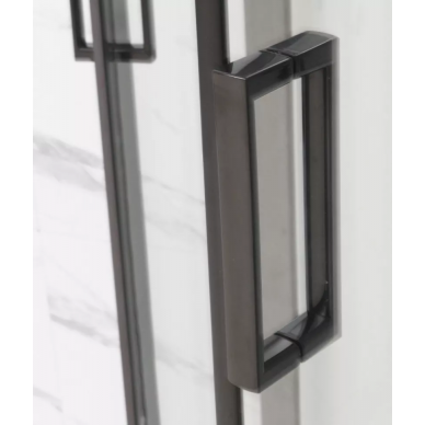 Душевая кабина Frank F409 Black (900004) 90х90х215 см, прозрачное стекло, без крыши 5