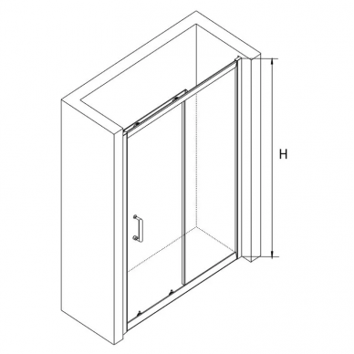 Душевая дверь RGW Passage PA-14G (41081413-16) 130х195 см, профиль золото/прозрачное стекло 2
