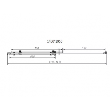 Душевой уголок Vincea Como-N (VSR-4CN1014CL) 140х100х195 см, профиль хром/стекло прозрачное 4