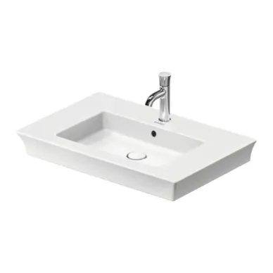 Duravit White Tulip Раковина накладная 75х49см, с переливом, без отв., цвет: белый 2363750060 8