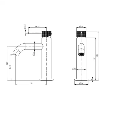 Смеситель для раковины Wonzon & Woghand WW-H1061-MW белый матовый 1