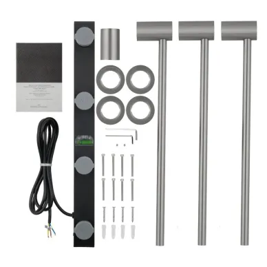 Полотенцесушитель электрический Wonzon & Woghand Hamburg WW-AL313-BR встраиваемый, брашированный никель 5