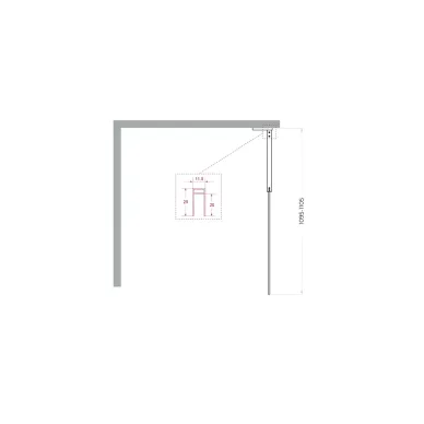 Душевая перегородка BelBagno Uno UNO-L-1-TB-110-C-GM 110х200 см, профиль оружейная сталь/стекло прозрачное 5