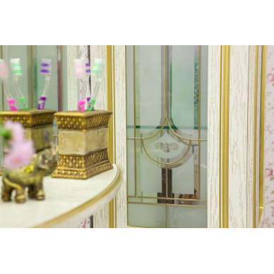 Тумба для ванной Sanflor Адель 65 (белый/золото) 5