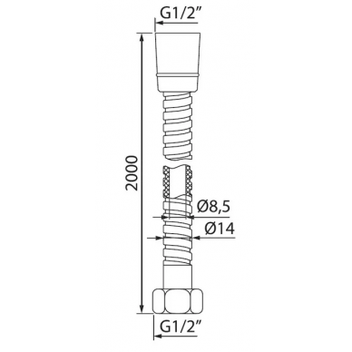 Шланг для душа Iddis (A50211 2.0) 2 м 6