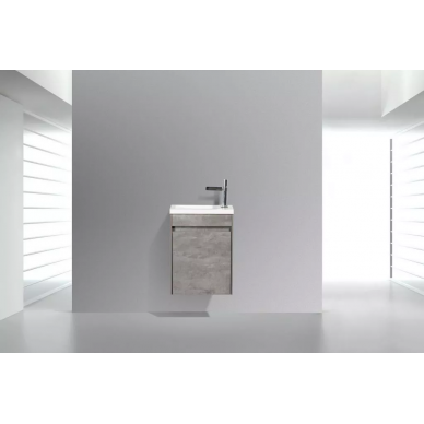 Тумба для раковины BelBagno Pietra Mini (PIETRA MINI-400-1A-SO-SCM-L) левосторонняя (39.4x21.7) Stucco Cemento 0
