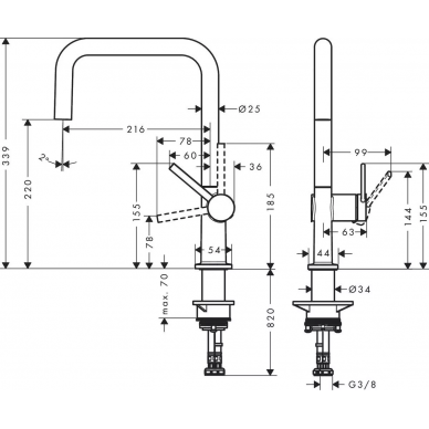 Смеситель для кухни Hansgrohe Talis M54 (72806670) матовый черный 3