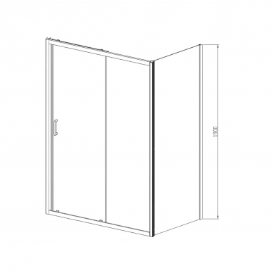 Душевой уголок Vincea Alpha (VSR-3AL8013CL) 130х80х190 см, профиль хром/стекло прозрачное 5