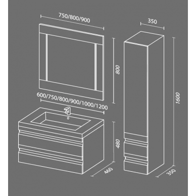 Тумба для ванной Sanvit Тема (120 см) 7