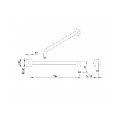 Душевая система Berges Nardis 3R (071008) с изливом, матовый чёрный 9