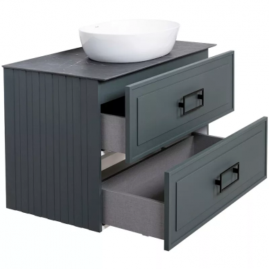Тумба для ванной La Fenice Cubo TWIN 80 (FNC-01-CUB-G-80-2) Grigio 10