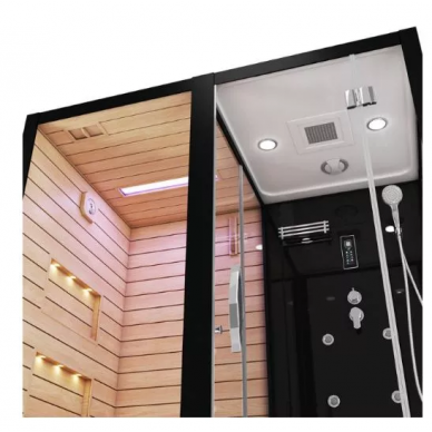 Комбинированная сауна Cerutti SPA Albano Nero-L (CT8347) (180х110) левая, 2 в 1 6