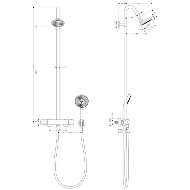 Душевая система Hansgrohe Axor Citterio M Showerpipe (34630000) 1