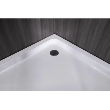 Душевой уголок Esbano ESD-8015, 90x90 см, профиль хром/стекло рифленое/поддон белый 2