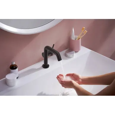 Смеситель для раковины Hansgrohe Tecturis S 73320670 чёрный матовый 2