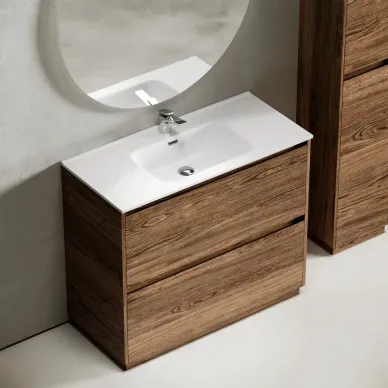 Тумба для ванной Sancos Libra Floor LB100FECH напольная, 99 см, дуб чарльстон 7