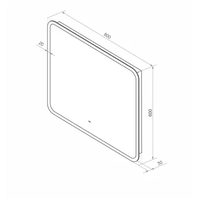Зеркало Art&Max Messina AM-Mes-800-600-DS-F 80x60 см с LED подсветкой 6