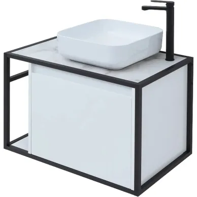 Тумба для ванной Aquanet Nova Lite Loft 261649 правая, 75 см, белый глянец 5