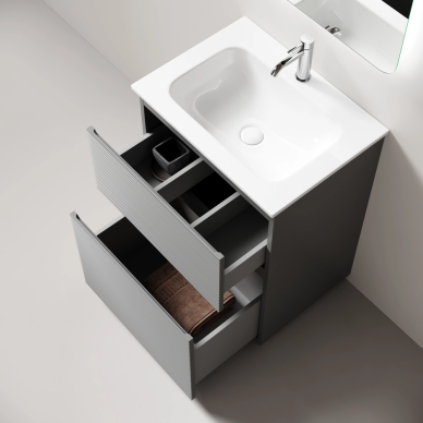 Тумба для ванной Sancos Folk Floor FL60FES напольная, 59 см, ergraut soft 2