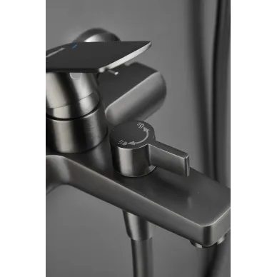 Смеситель для ванны Haiba HB60719-3 оружейная сталь 5