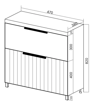 Тумба для ванной VIANT Париж Антик 55 VPAR55AN-T2ST белая 5