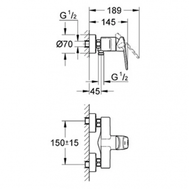 Смеситель для душа Grohe Europlus II (33577002) 1