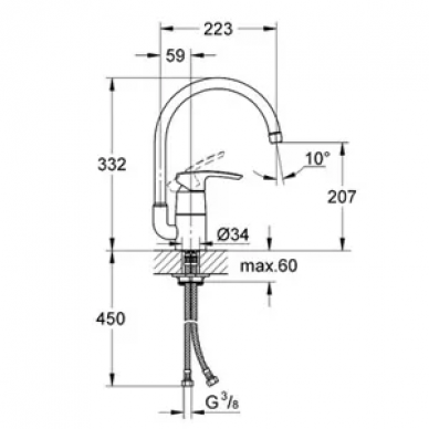 Смеситель для кухни Grohe Eurostyle (32543001) 1