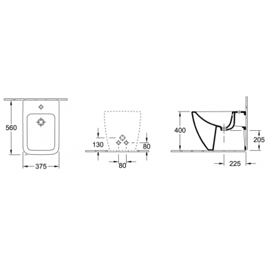 Биде напольное Villeroy & Boch Legato (54630001) 1