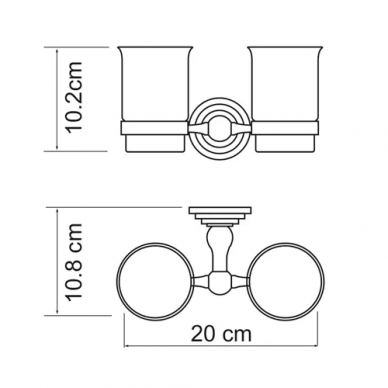 Стакан Wasserkraft Ammer К-7000 (K-7028D) (двойной) с настенным держателем 2