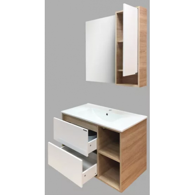 Тумба для ванной Comforty Гамбург-90 (91x56x46 см), дуб сонома 8