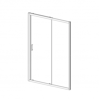 Душевая дверь Vincea Alpha (VDS-3AL130MT) 130x190 см, профиль хром/текстурное 6