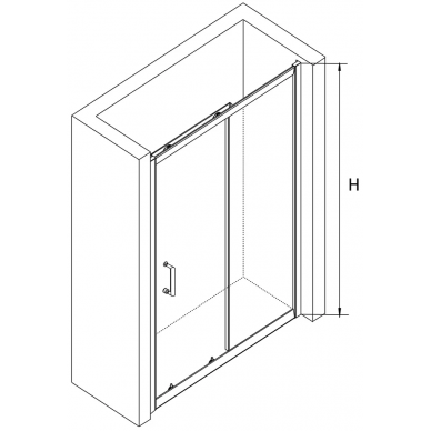 Душевая дверь RGW Passage PA-14W (41081412-15) 120х195 см, профиль белый/прозрачное стекло 1
