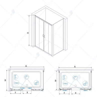 Душевой уголок RGW Passage PA-41 (120x120) профиль хром/стекло прозрачное 1