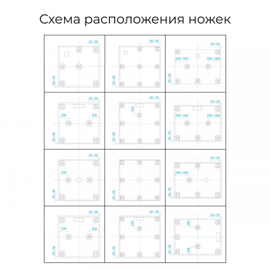 Поддон для душа RGW STone Tray ST-0100W (16152010-01) (100-100) (квадратный) 5