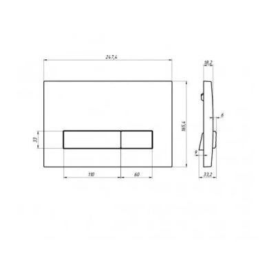 Инсталляция для подвесного унитаза Berges Atom Line 410 (040339) смывная клавиша белая 6