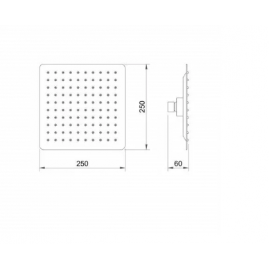 Верхний душ Berges Ventas S (074001) (25см) хром 1