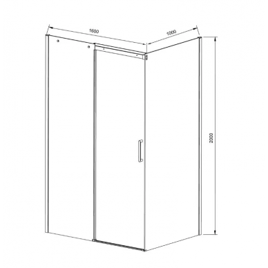 Душевой уголок Vincea Dice (VSR-4D1016CL) 160х100х200 см, профиль хром/стекло прозрачное 3