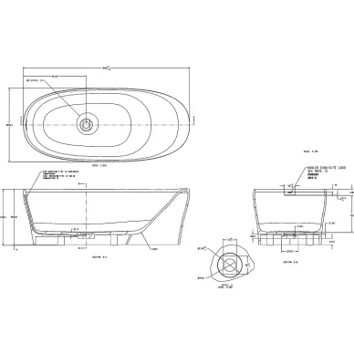 Ванна из искусственного камня Allen Brau Krion Neo XL 2.35002.21 180x80, белая матовая 8