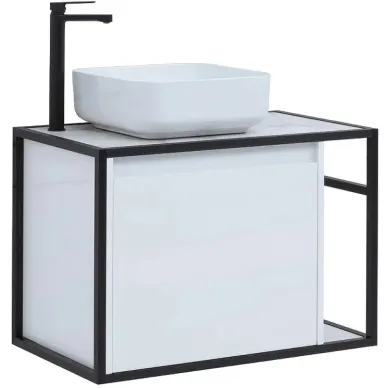 Тумба для ванной Aquanet Nova Lite Loft 261650 левая, 75 см, белый глянец 5